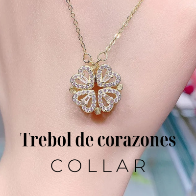 Trebol de corazones (collar)